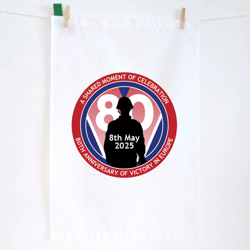 VE Day 80th Anniversary Tea Towel Design 4 - Special Edition