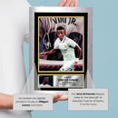 Vinícius Júnior Signed Autograph Poster Print – Real Madrid & Brazil Football Superstar – Football Gift Memorabilia