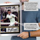 Vinícius Júnior Signed Autograph Poster Print – Real Madrid & Brazil Football Superstar – Football Gift Memorabilia