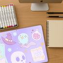 Witch Pastel Gaming Mouse Mat – Extra Large 800x300mm Desk Pad – Cute Pastel Witch Aesthetic Mousepad for Gamers, Artists & Students – Non-Slip Rubber Base – Spooky-Cute Desk Decor