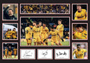 Wolves FC Poster Print – Signed Style Collage Featuring Hwang Hee-chan, Nelson Semedo & Strand Larsen  – Framed or Unframed – Gift for Football Fans