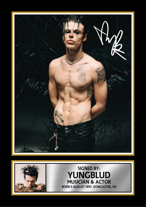 YUNGBLUD Printed Signature Poster Print – Alternative Rock Music Wall Art – Style Collector Poster