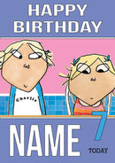 THEME INSPIRED Kids Adult Personalised Birthday Card Charlie And Lola Birthday Card