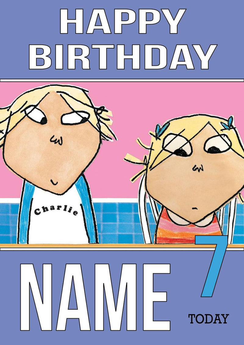 THEME INSPIRED Kids Adult Personalised Birthday Card Charlie And Lola Birthday Card