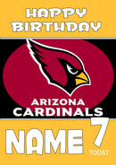 Personalised Arizona Cardinals THEME INSPIRED Style PERSONALISED Kids Adult FUNNY Birthday Card