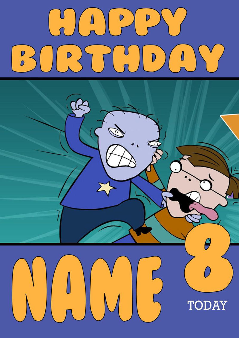 THEME INSPIRED Kids Adult Personalised Birthday Card Cramp Twins Birthday Card 2