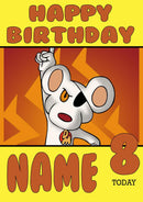 THEME INSPIRED Kids Adult Personalised Birthday Card Danger Mouse Birthday Card 2