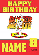 THEME INSPIRED Kids Adult Personalised Birthday Card Danger Mouse Birthday Card 3