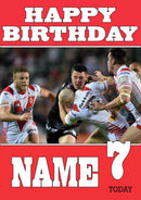 Personalised St. Helens Fan TEAM THEME INSPIRED Kids Adult Birthday Card 4