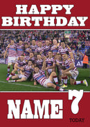 Personalised Wigan Warriors Fan TEAM THEME INSPIRED Kids Adult Birthday Card 3