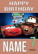 THEME INSPIRED Kids Adult Personalised Birthday Card Cars Birthday Card 4