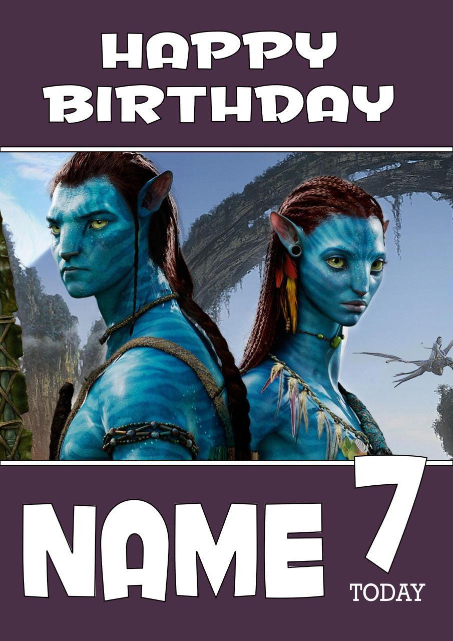 THEME INSPIRED Kids Adult Personalised Birthday Card Avatar Birthday Card – Theme Inspired Kids Adult Personalised Birthday Card Avatar Birthday Card