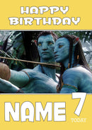 THEME INSPIRED Kids Adult Personalised Birthday Card Avatar Birthday Card 4