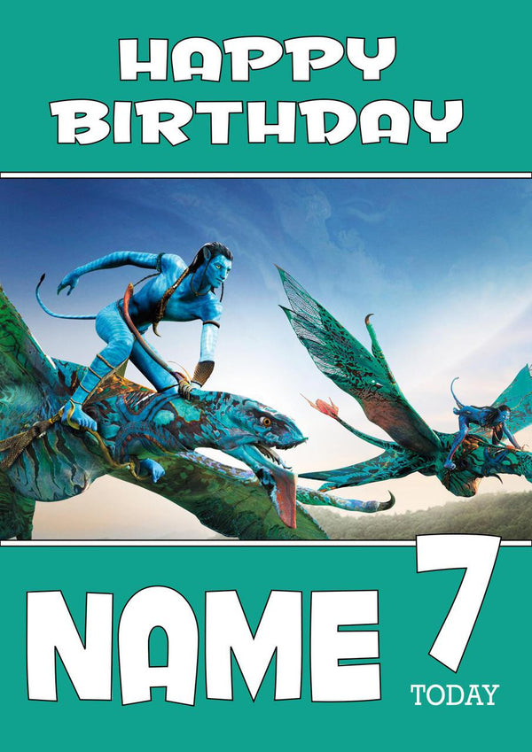 Theme Inspired Kids Adult Personalised Birthday Card Avatar Birthday Card 7