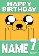 THEME INSPIRED Kids Adult Personalised Birthday Card Adventure Time Birthday Card 5