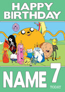 THEME INSPIRED Kids Adult Personalised Birthday Card Adventure Time Birthday Card 6