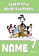 THEME INSPIRED Kids Adult Personalised Birthday Card Animaniacs Birthday Card