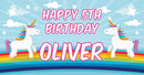 Unicorn Children's Birthday Banner Thick 1