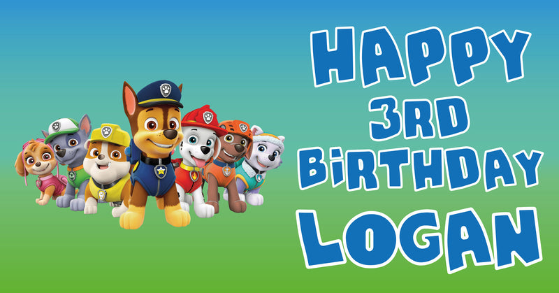 Paw Patrol Children's Birthday Banner Thick 5