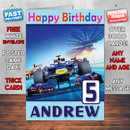 Personalised 0F1 Video Inspired Style Game Kids Inspired Birthday Card (SA)