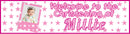 Christening Children's Birthday Banner Thin 1