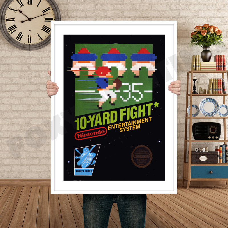10 YARD FIGHT Retro GAME INSPIRED THEME Nintendo NES Gaming A4 A3 A2 Or A1 Poster Art 1