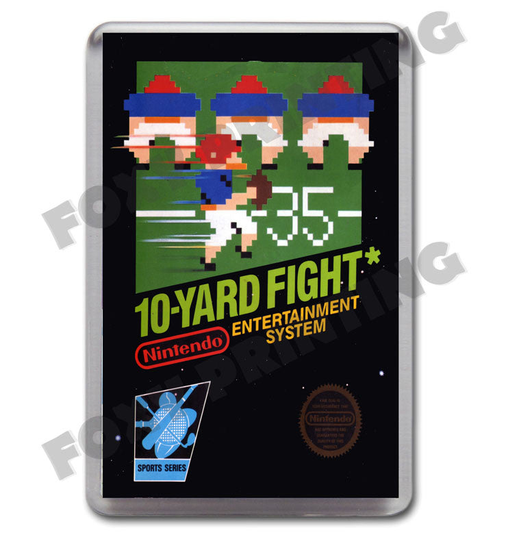 10 Yard Fight Retro Nintendo NES Game Inspired Fridge Magnet 1