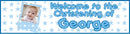 Christening Children's Birthday Banner Thin 2