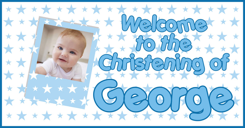 Christening Children's Birthday Banner Thick 2