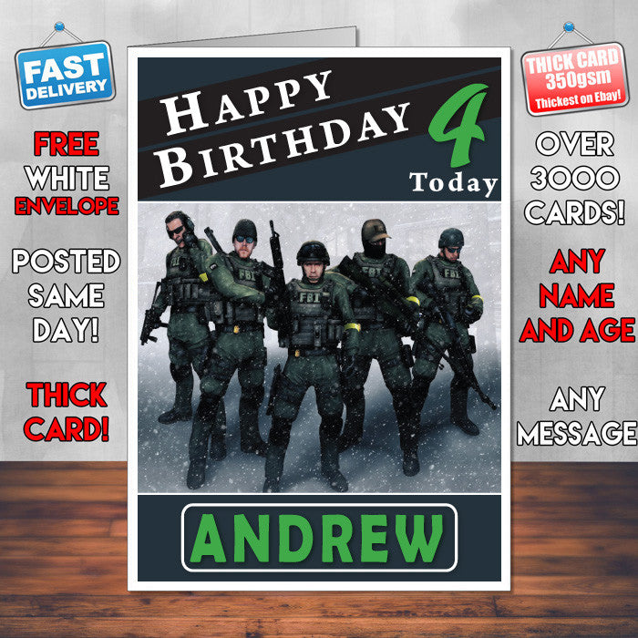 Personalised 12k Inspired Style Game Kids Inspired Birthday Card (SA)