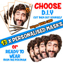 13 X Personalised Custom Photo Party Face Masks