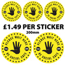200mm Stickers Proof Mock-up Social Distancing Floor Stickers