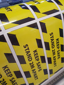 Please Keep 2m Apart Social Distancing Stickers