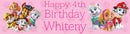 Paw Patrol Children's Birthday Banner Thin 6