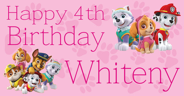 Paw Patrol Children's Birthday Banner Thick 6