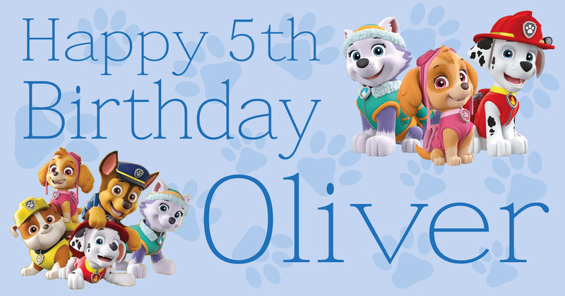 Paw Patrol Children's Birthday Banner Thick 7