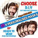 23 X Personalised Custom Photo Party Face Masks