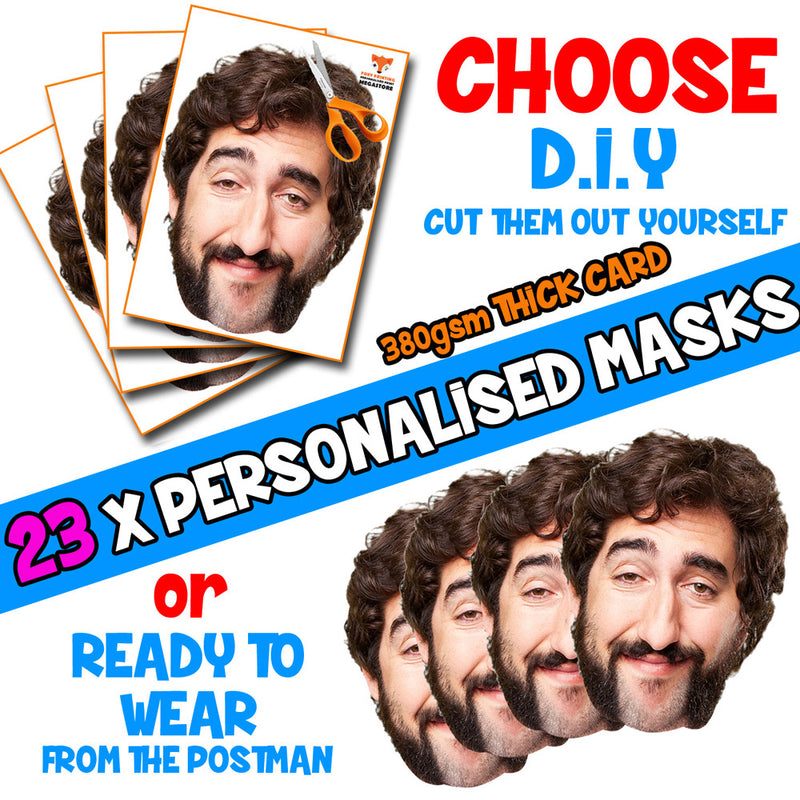 23 X Personalised Custom Photo Party Face Masks