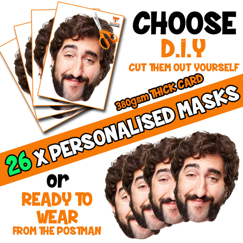26 X Personalised Custom Photo Party Face Masks