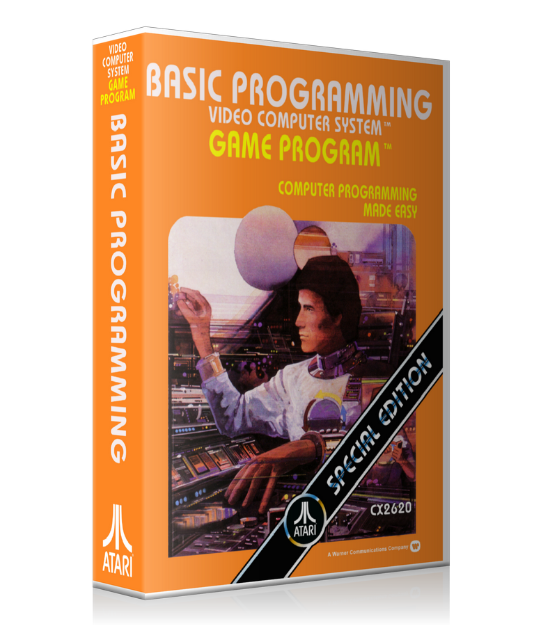 Basic Programming Atari 2600 Game Cover To Fit A UGC Style Replacement Game Case