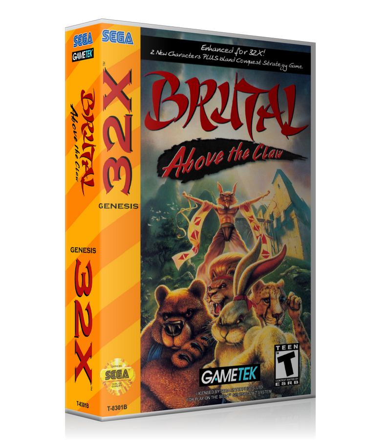 Brutal Above The Claw SEGA 32x REPLACEMENT Games Case Or Cover