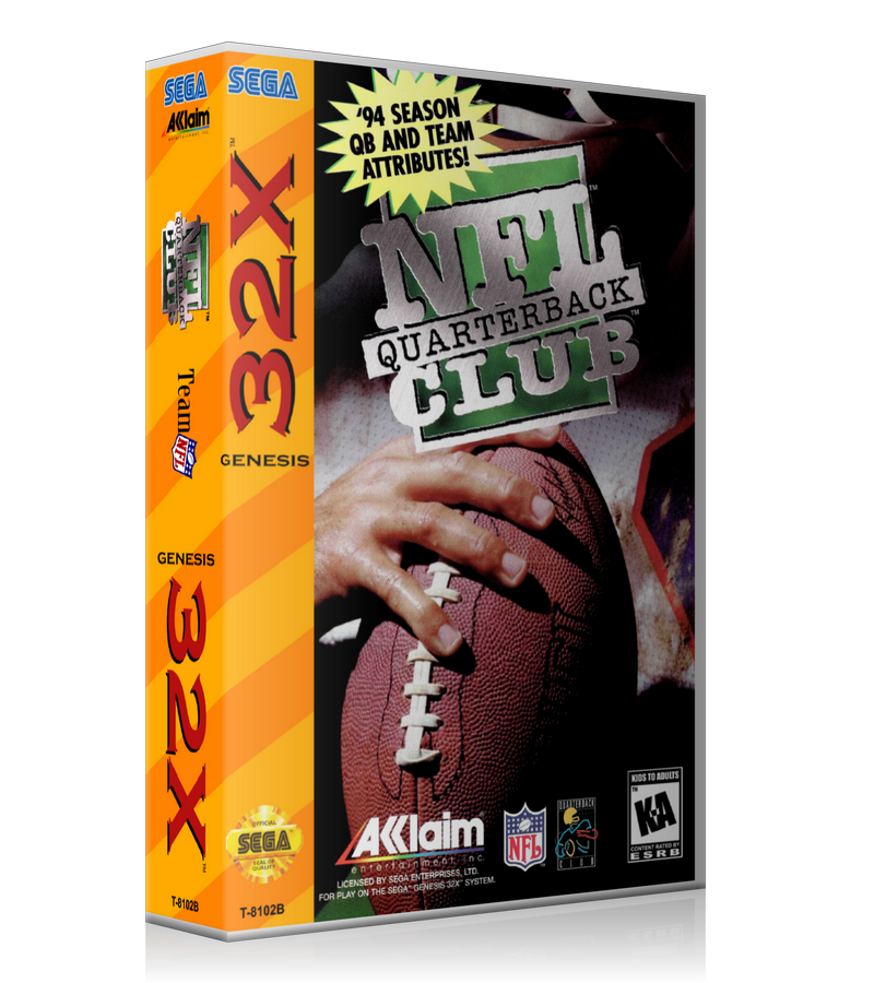 NFL Quarter Back Club SEGA 32x REPLACEMENT Games Case Or Cover