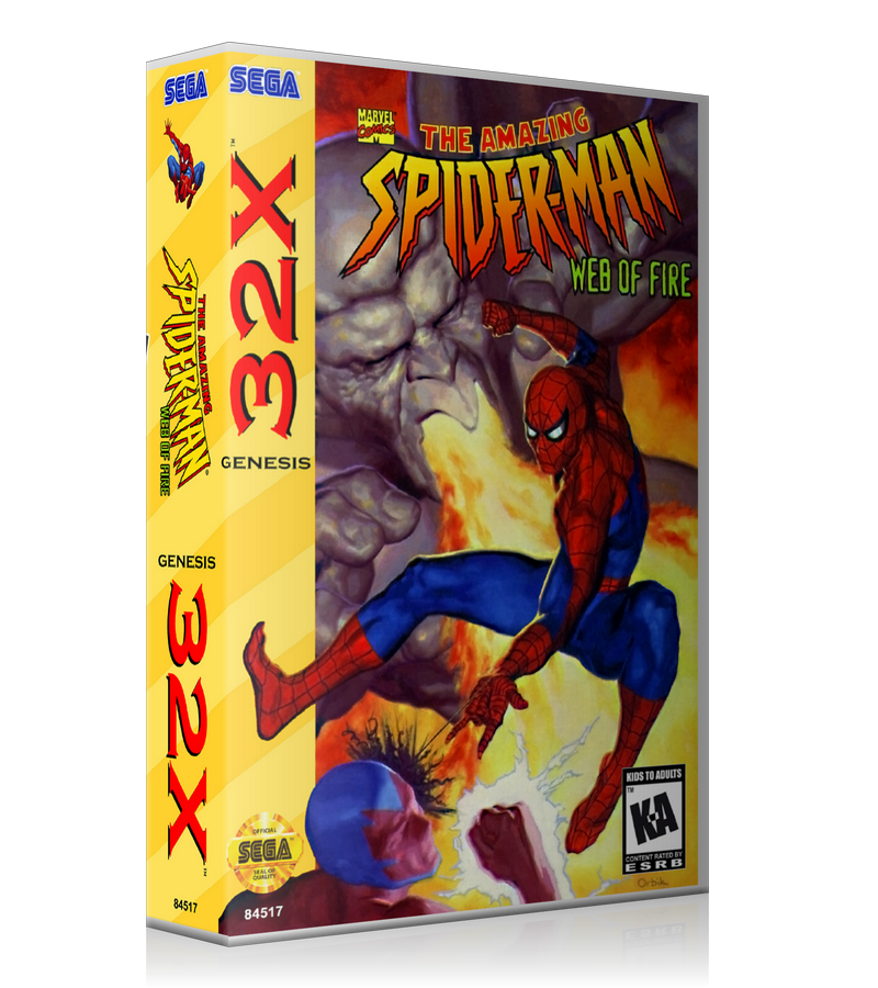 Spiderman Web Of Fire CA SEGA 32x REPLACEMENT Games Case Or Cover