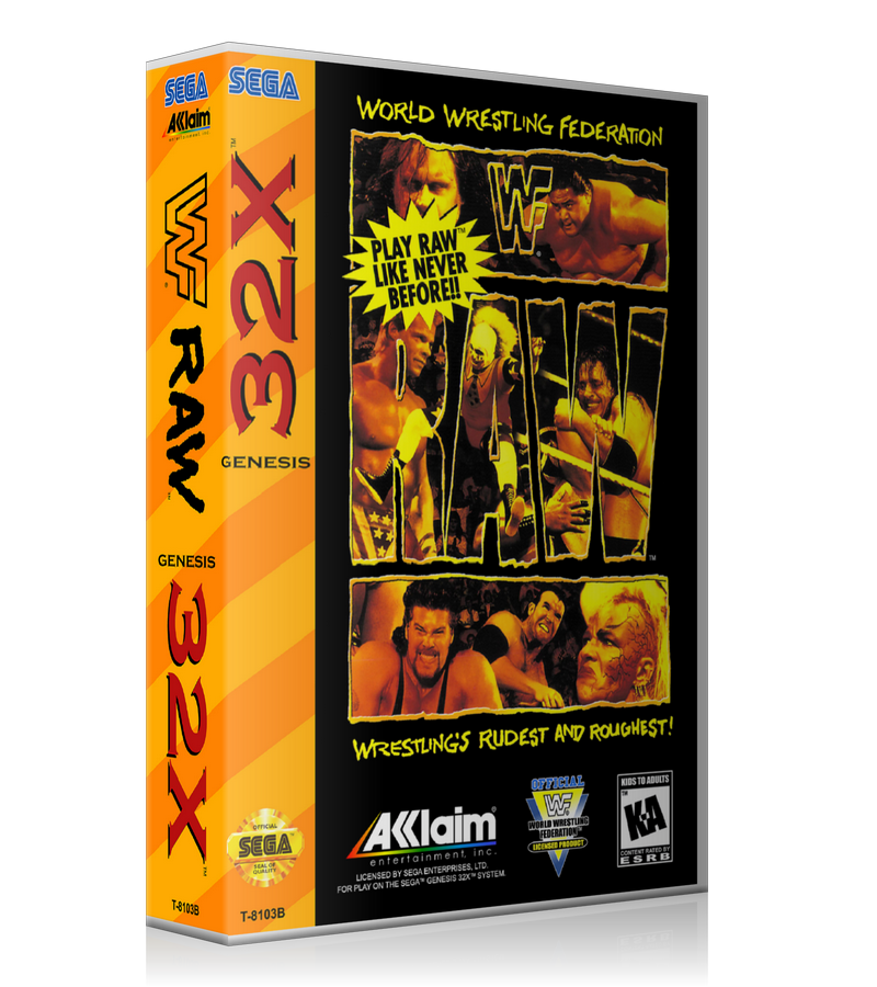 WWF RAW SEGA 32x REPLACEMENT Games Case Or Cover