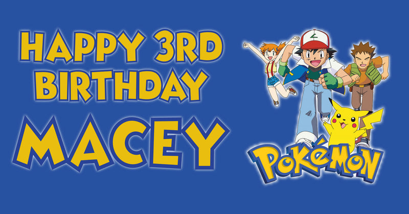 Pokemon Children's Birthday Banner Thick 2