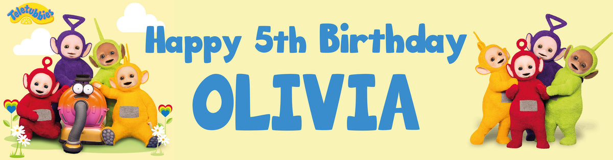 Teletubbies Children's Birthday Banner Thin 2