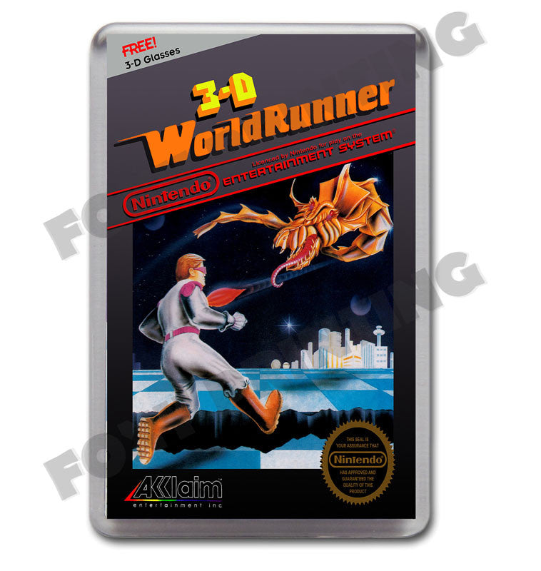 3d World Runner Nes Retro Nintendo NES Game Inspired Fridge Magnet 4
