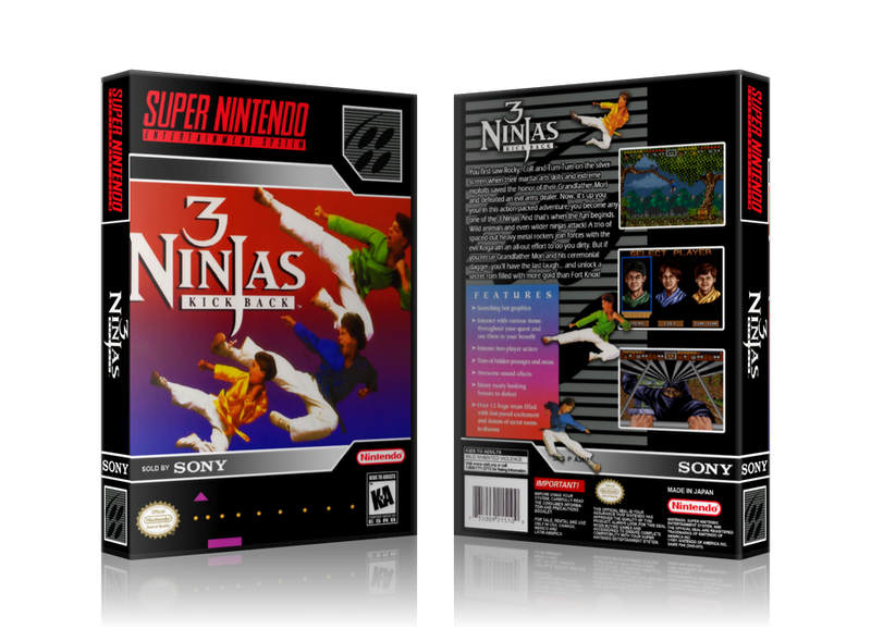 3 Ninjas Kick Back Replacement Gameboy REPLACEMENT Game Case Or Cover