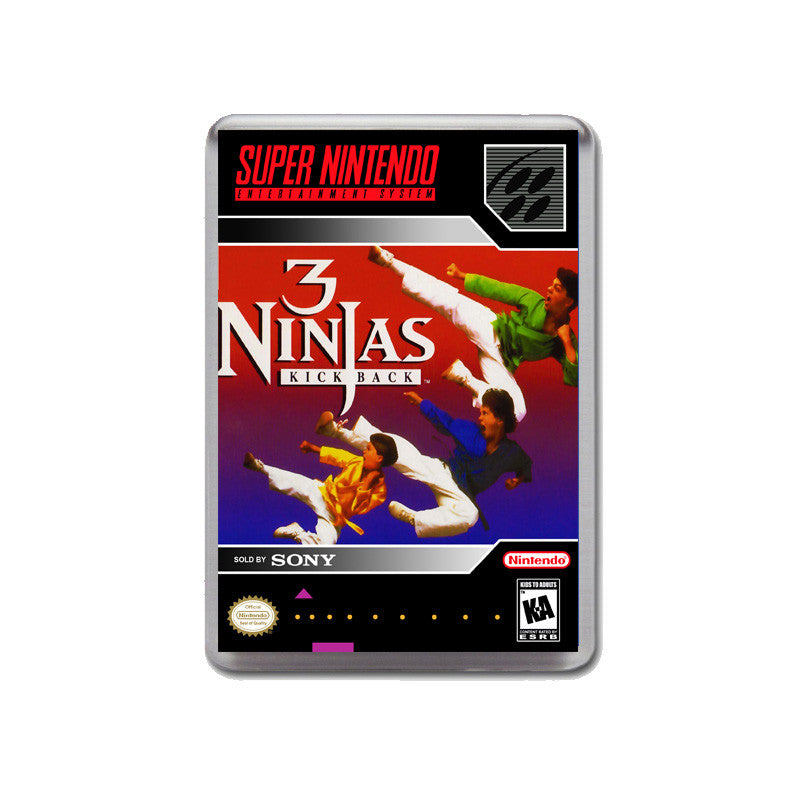 3 Ninjas Kick Back - SNES Inspired Game Retro Gaming Magnet
