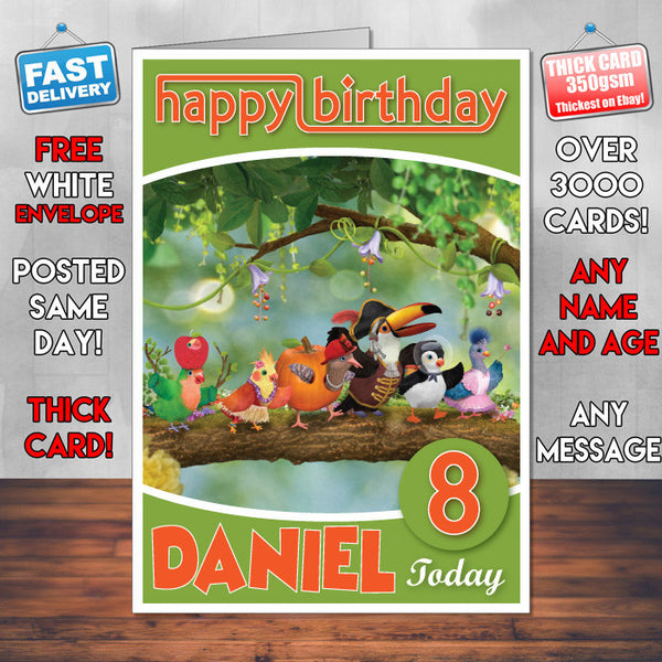 3rd & Bird 3 Style Theme Personalised Kidshows Birthday Card (SA)